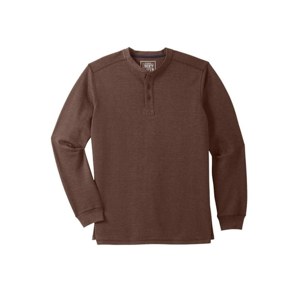 Liberty Blues Mens Big /& Tall Easy-Care Ribbed Knit Henley Tee Henley Shirt